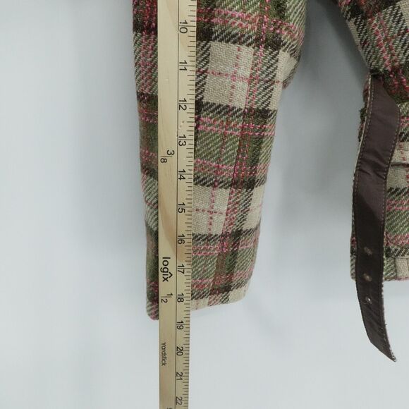 Express Blazer Sz 8 Beige Plaid Y2K Preppy Academia Equestrian English Country - Picture 7 of 13
